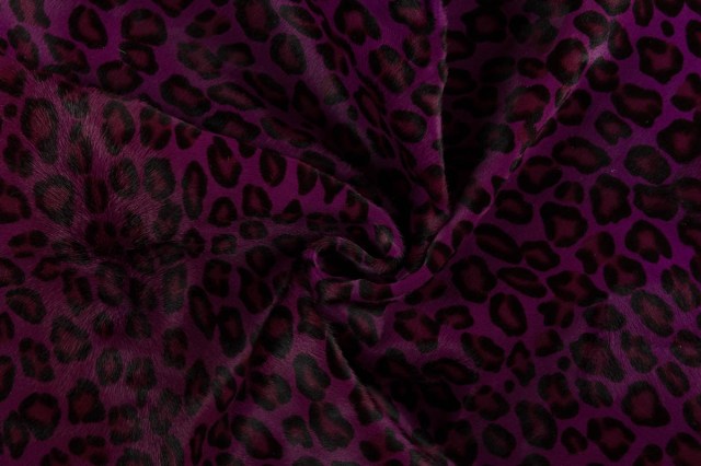 Babycalf stampa costa leopard fuxia serigrafia